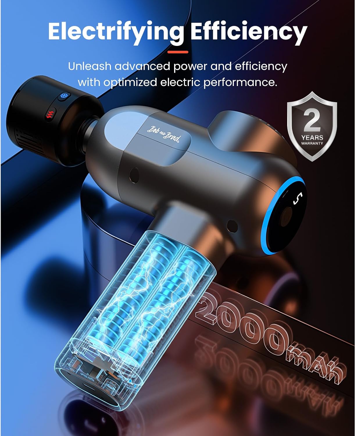 BOB AND BRAD C2 Pro Massage Gun with Heat and Cold Therapy, FSA Eligible & HSA Approved — view 8