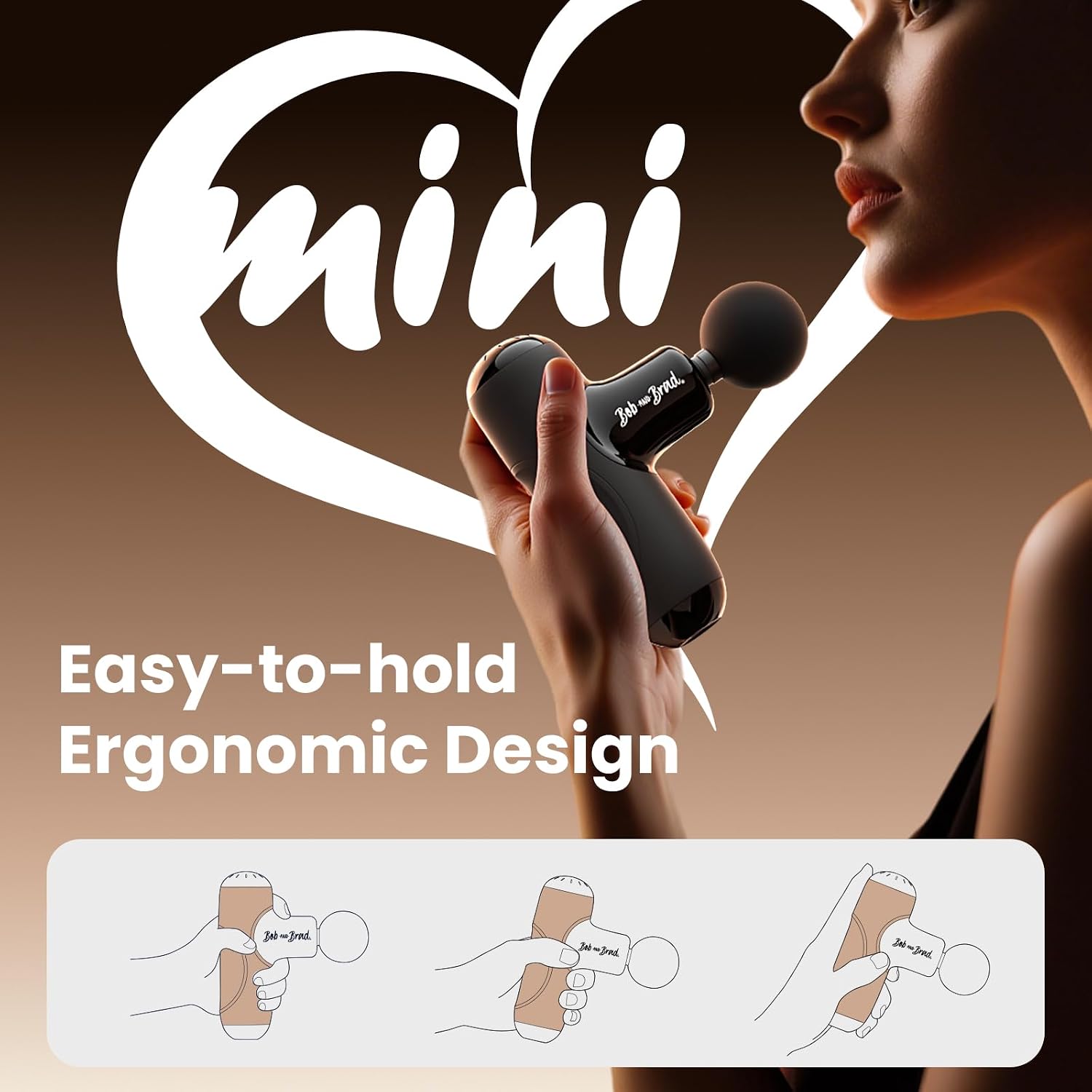 BOB AND BRAD Q2 Pro Mini Massage Gun with Heat and Cold, Pocket-Sized Deep Tissue Massager, HSA — view 8