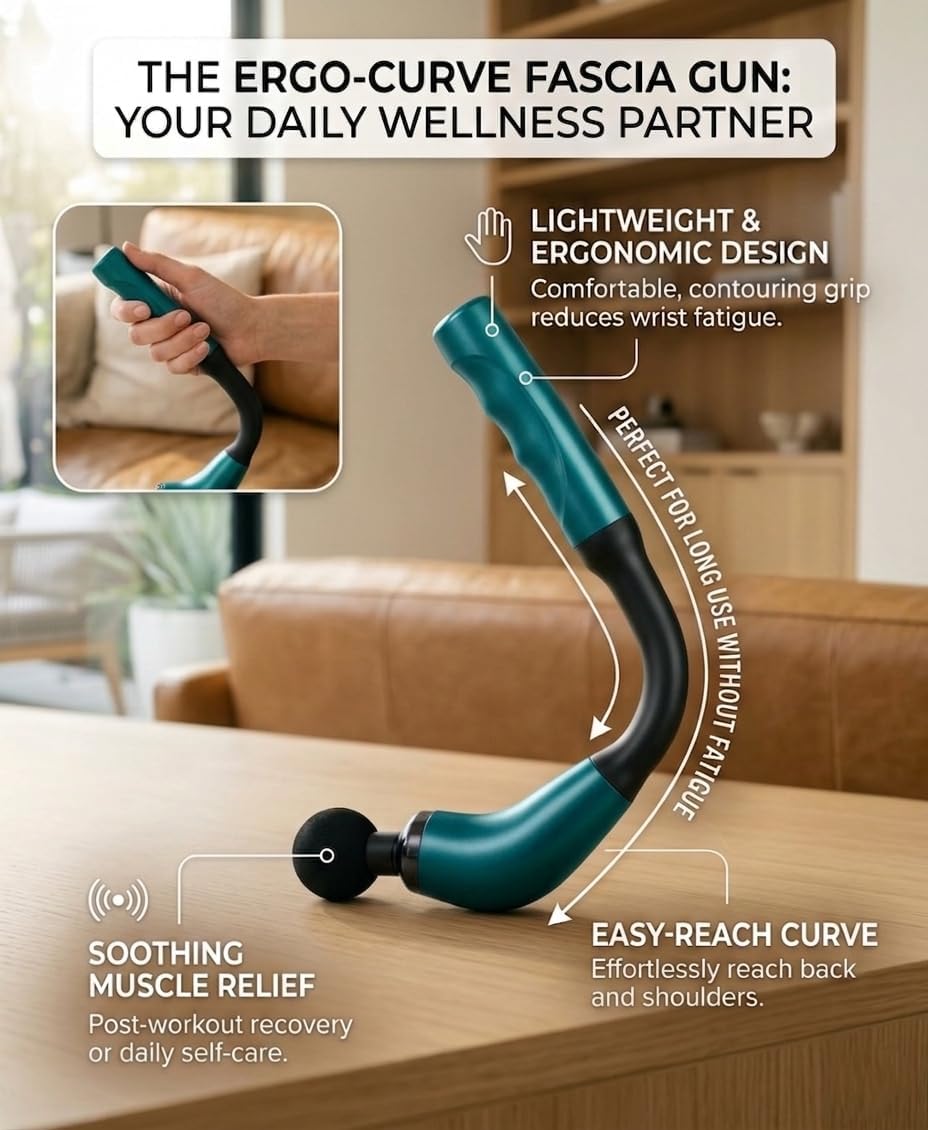 CYCMIA Handheld Cordless & Rechargeable Back Massager - Quiet - Full Body Massage Device for Women