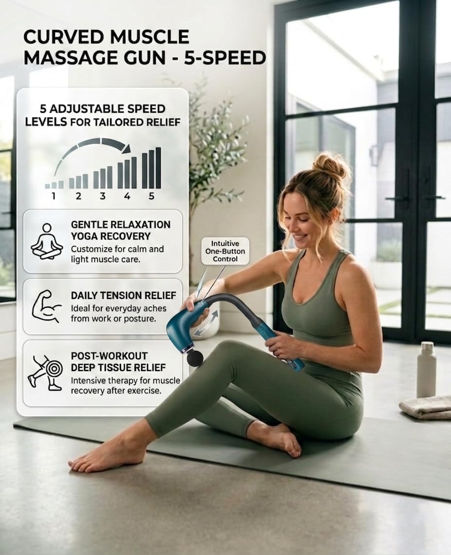 CYCMIA Handheld Cordless & Rechargeable Back Massager - Quiet - Full Body Massage Device for Women — view 6