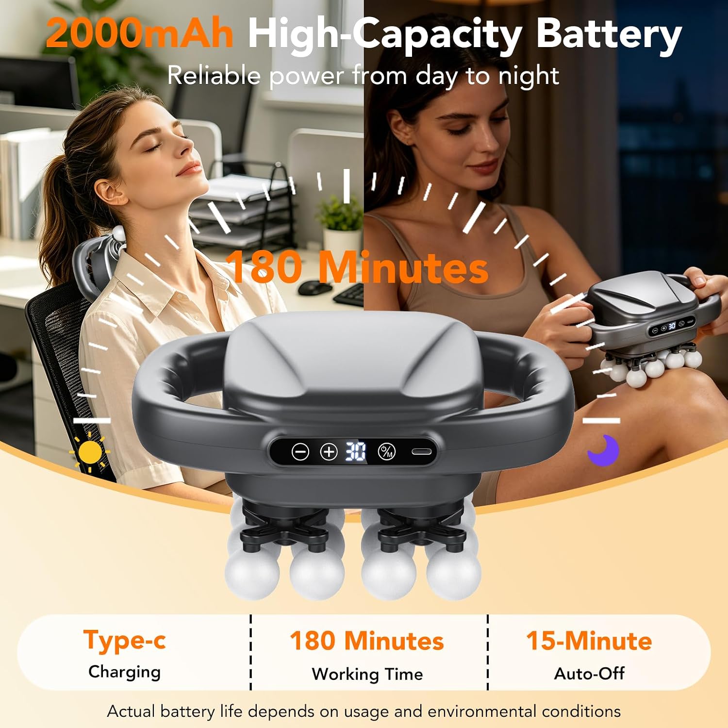 IKG 16 Head Massage Gun Deep Tissue, Body Massage for Back, Shoulders, Neck, Legs, Foot, Massage — view 3