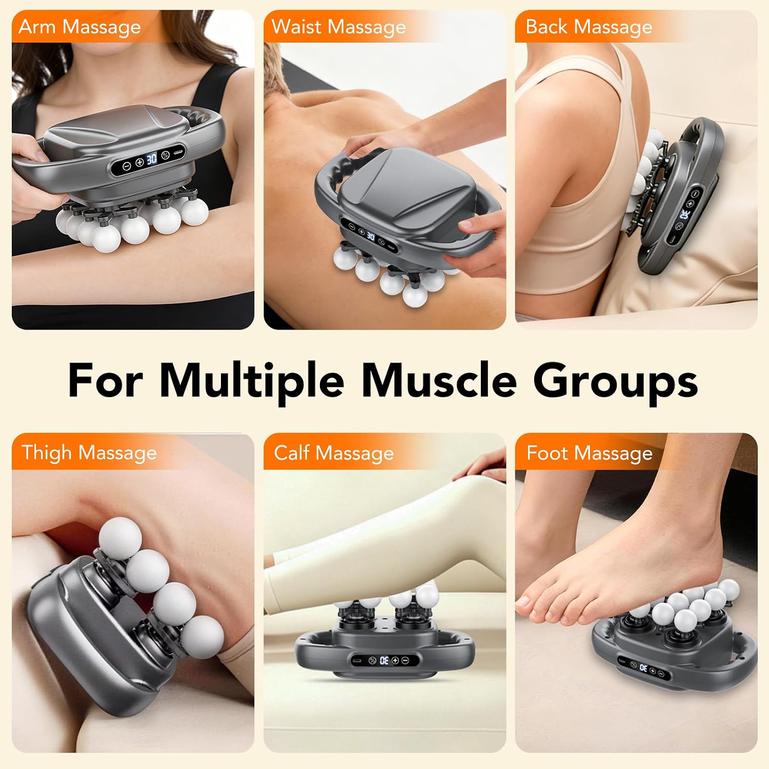 IKG 16 Head Massage Gun Deep Tissue, Body Massage for Back, Shoulders, Neck, Legs, Foot, Massage — view 6