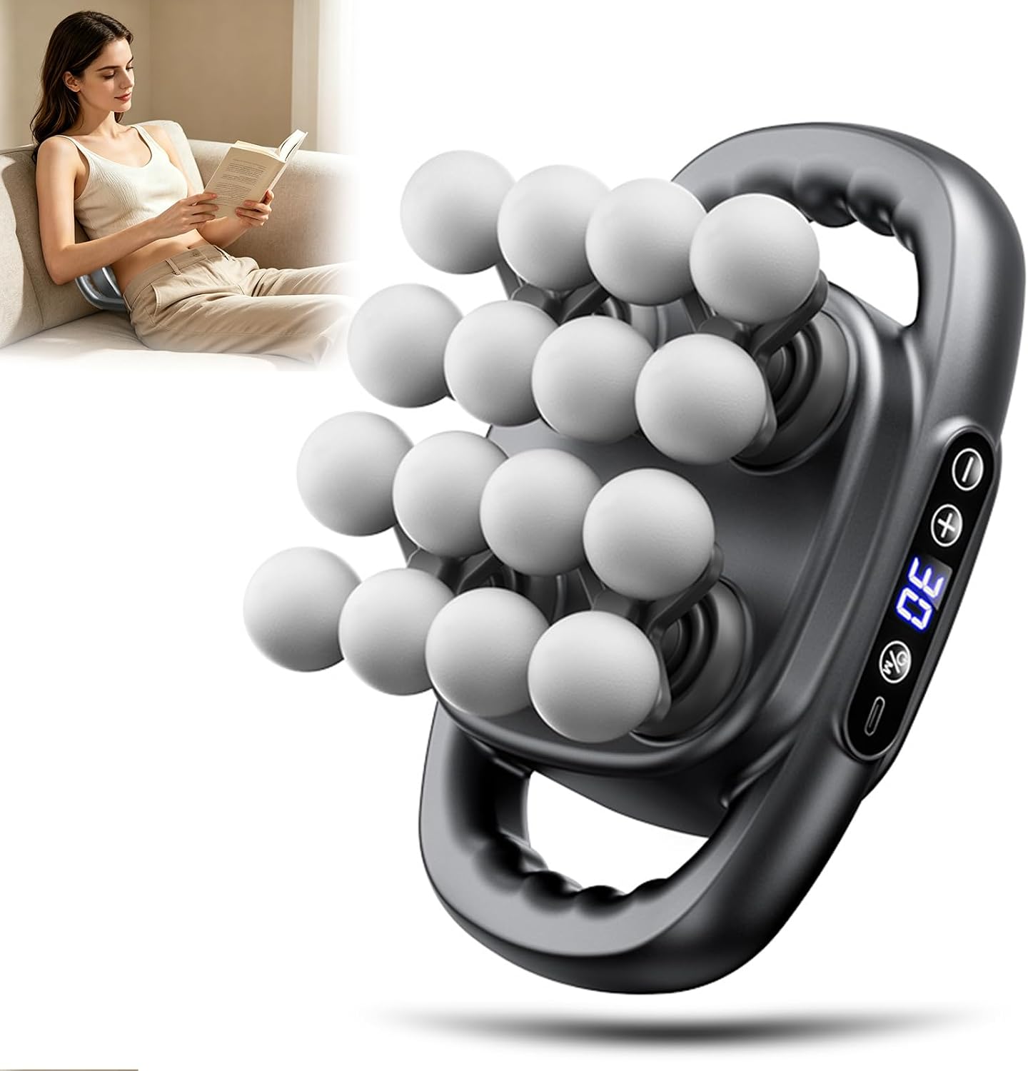 IKG 16 Head Massage Gun Deep Tissue, Body Massage for Back, Shoulders, Neck, Legs, Foot, Massage