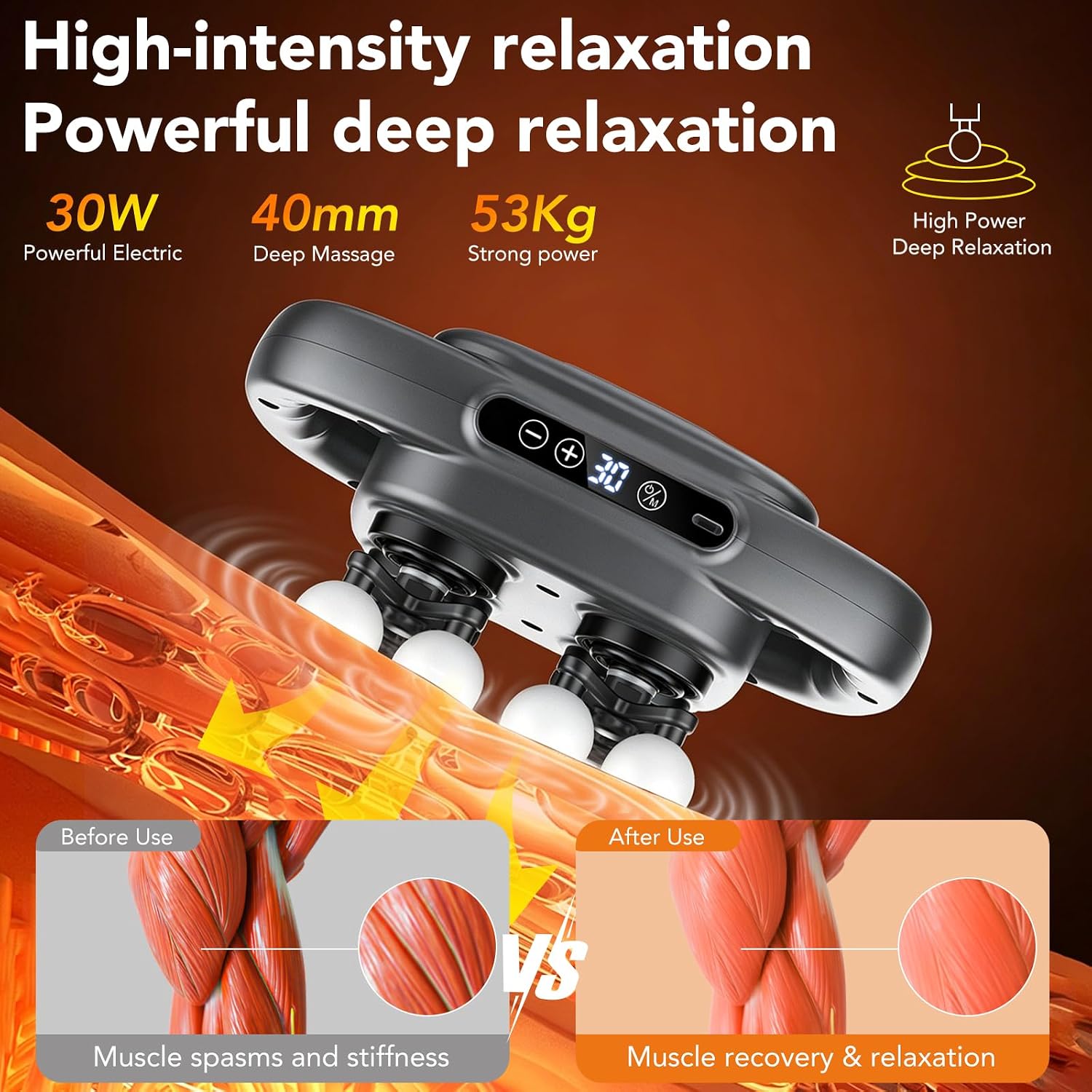 IKG 16 Head Massage Gun Deep Tissue, Body Massage for Back, Shoulders, Neck, Legs, Foot, Massage — view 2