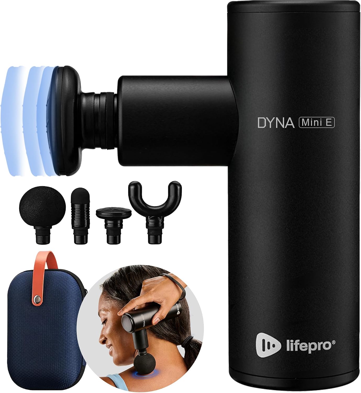 LifePro DynaFlex Percussion Massage Gun, Rotating Arm, 10 Heads, 16 Speeds — view 9