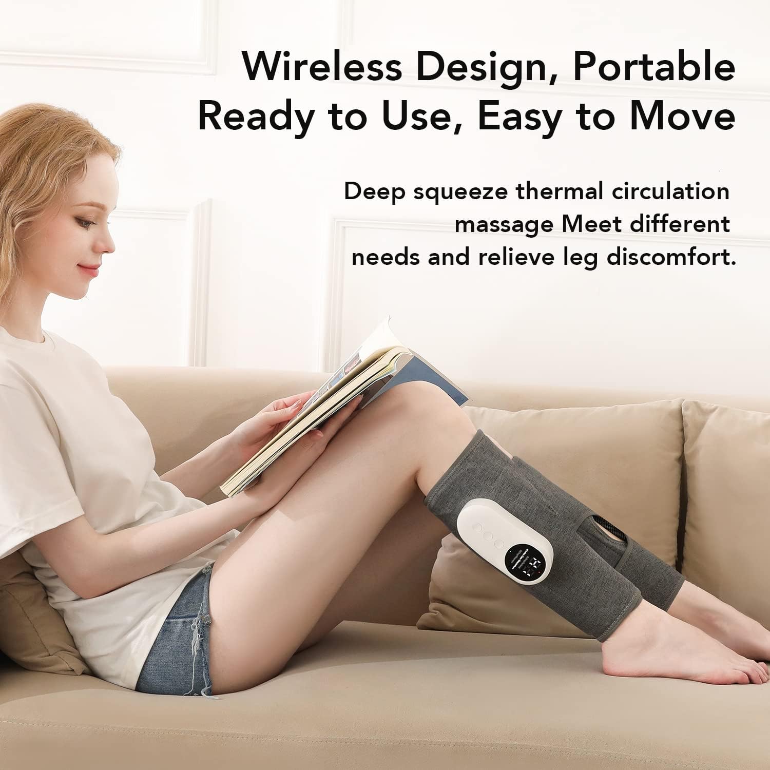 LINGTENG Leg Massager for Circulation and Pain Relief, Calf Air Compression — view 8