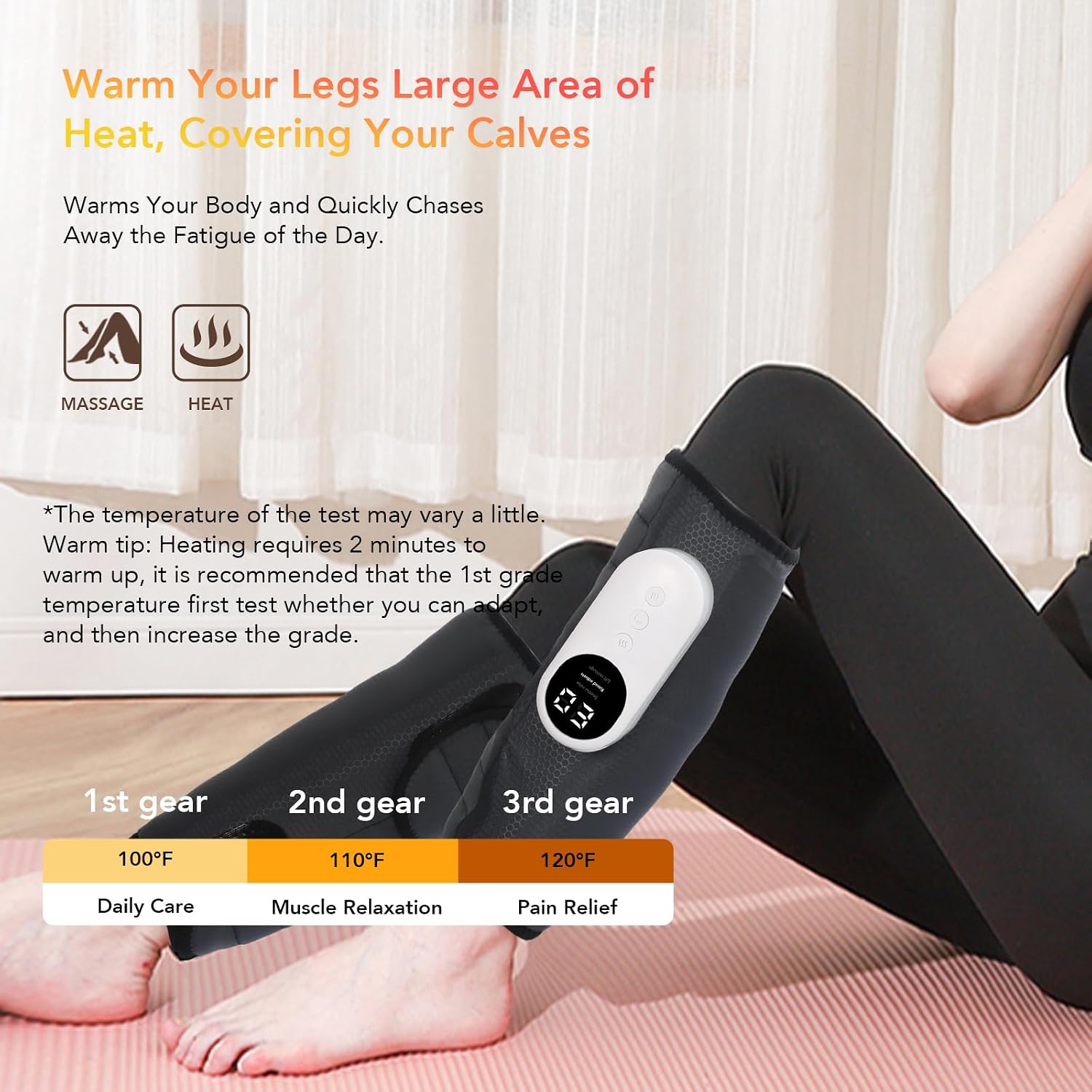 LINGTENG Leg Massager for Circulation and Pain Relief, Calf Air Compression — view 6