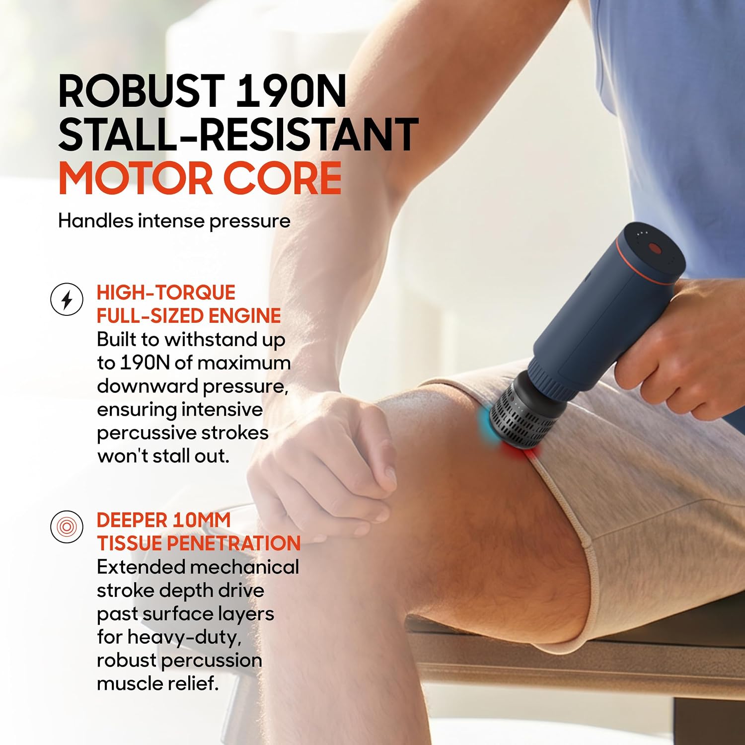Sharper Image Deep Tissue Percussion Massage Gun, Powerboost Versa Hot & Cold Rechargeable Handheld — view 4