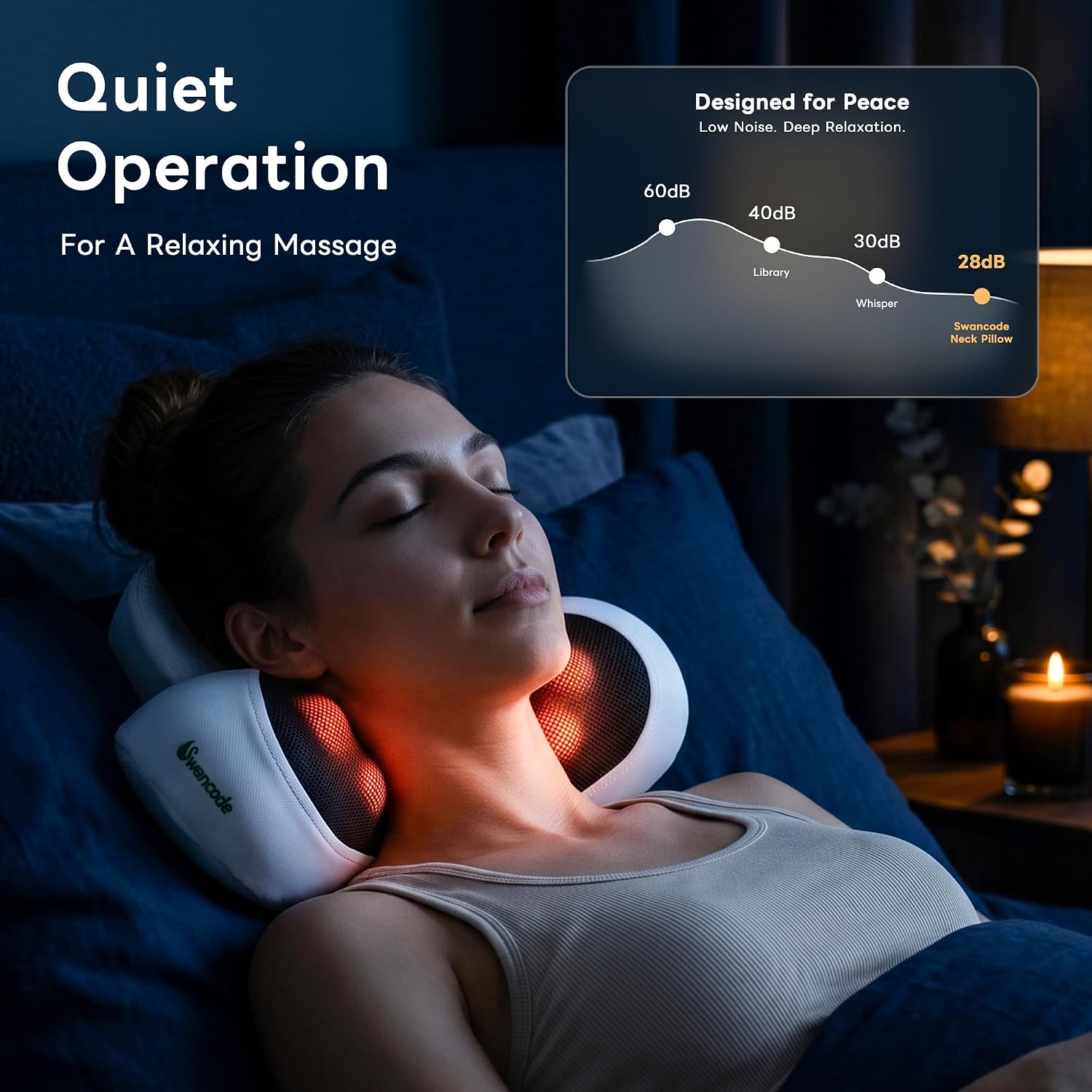 Upgraded 3-in-1 Neck Massager Pillow with Heat, Portable Cordless Neck Massager for Pain Relief — view 6