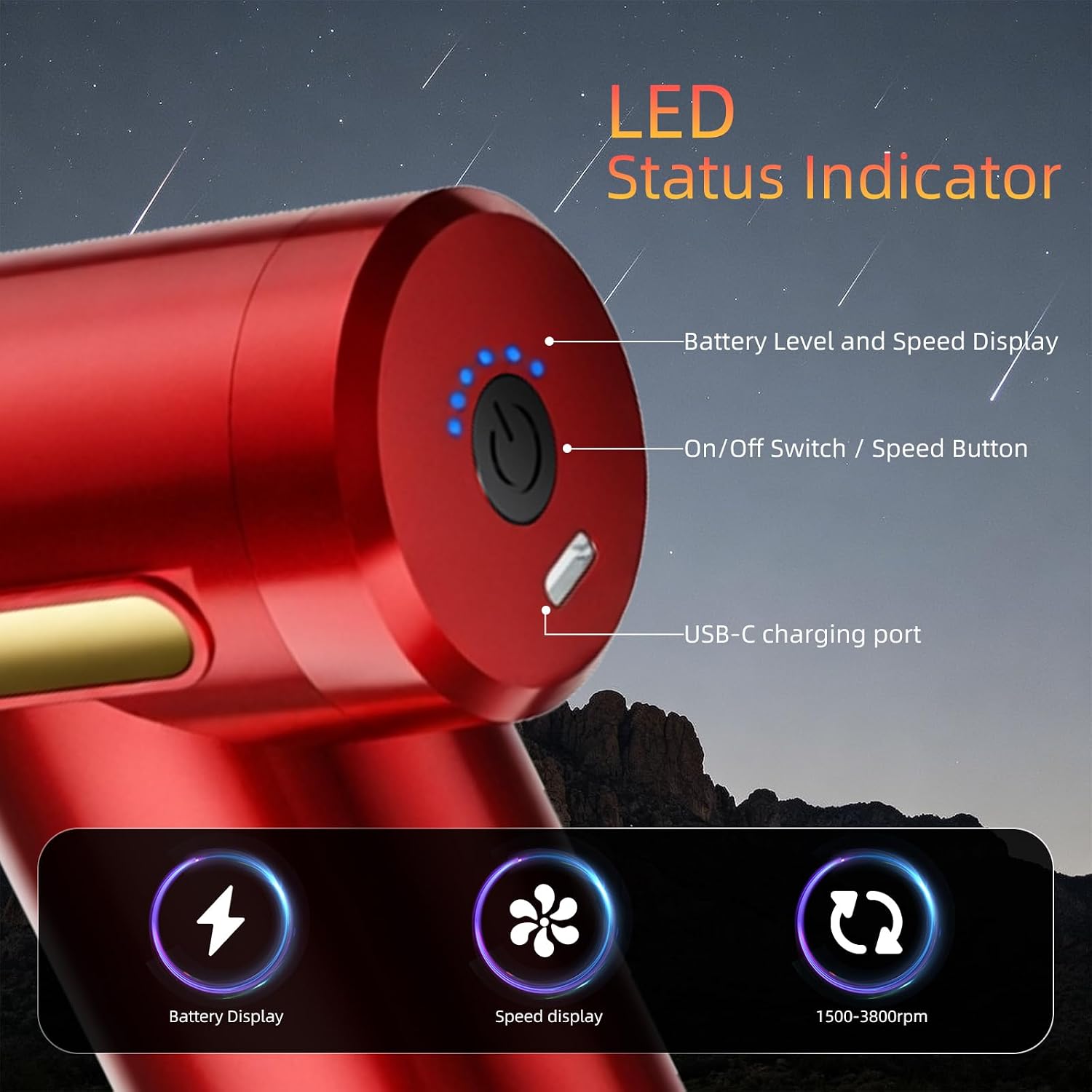 YUESHANHE Massage Gun, Electric Massager, Suitable for Whole Body to Relieve Fatigue, Replaceable — view 6