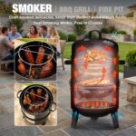 Vertical Charcoal Smoker Dual Doors