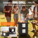 Vertical Charcoal Smoker Dual Doors