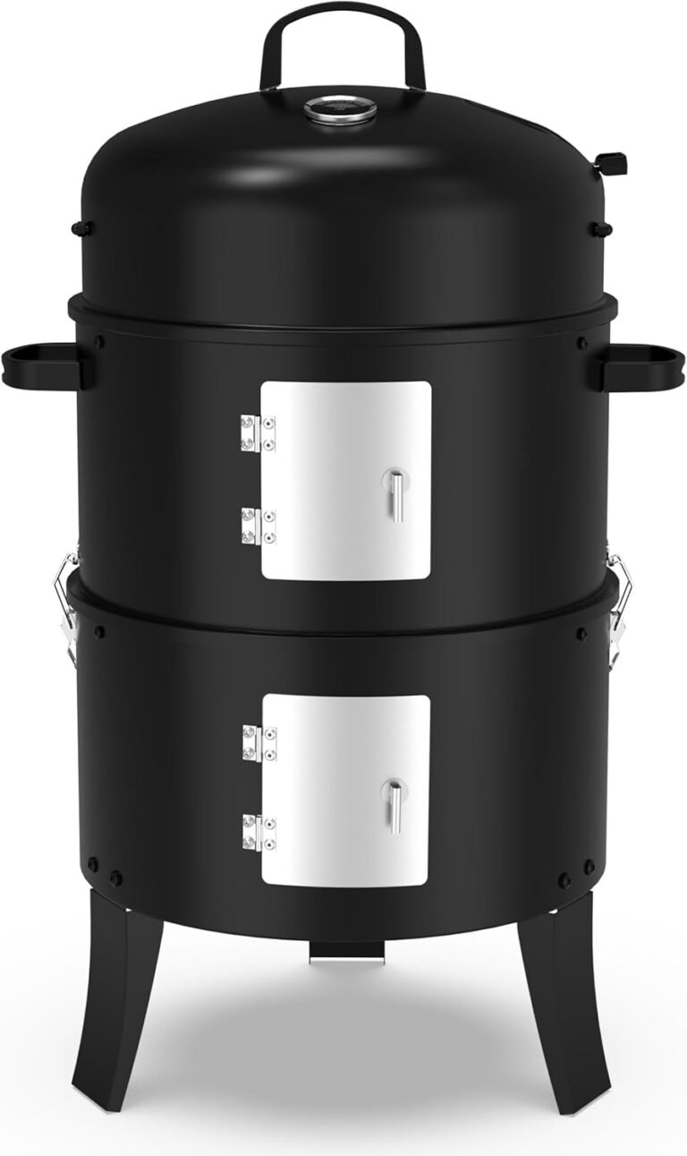 Vertical Charcoal Smoker Dual Doors