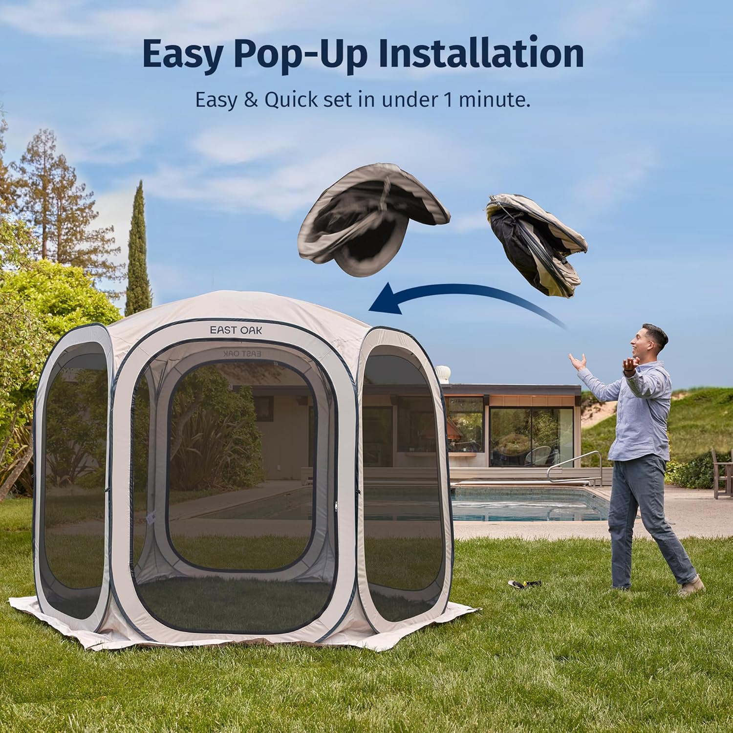 Beige Pop-Up Canopy