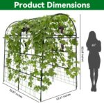 Robust Green Metal Garden Arch Trellis