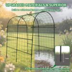 Robust Green Metal Garden Arch Trellis