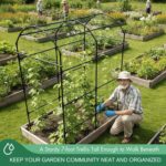 Sturdy Black Metal Arch Trellis