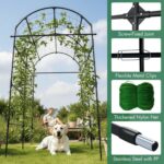 Sturdy Black Metal Arch Trellis
