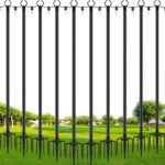 Adjustable Black Metal String Light Poles