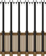 Adjustable Black Metal String Light Poles
