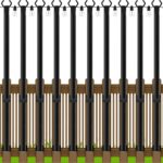 Adjustable Black Metal String Light Poles