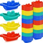 Mini Plastic Boat Toys Bulk Pack