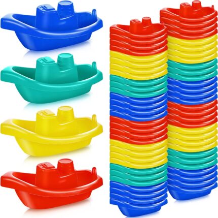 Mini Plastic Boat Toys Bulk Pack