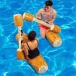Inflatable Log Jousting Pool Game