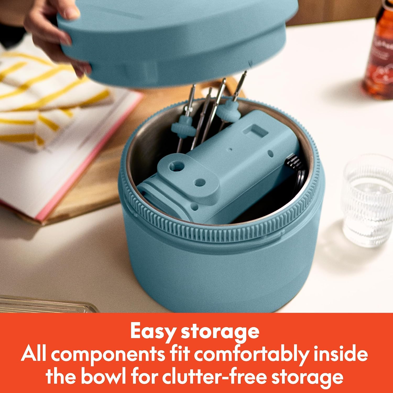 Belle Compact Teal Hand & Stand Mixer Combo — view 5