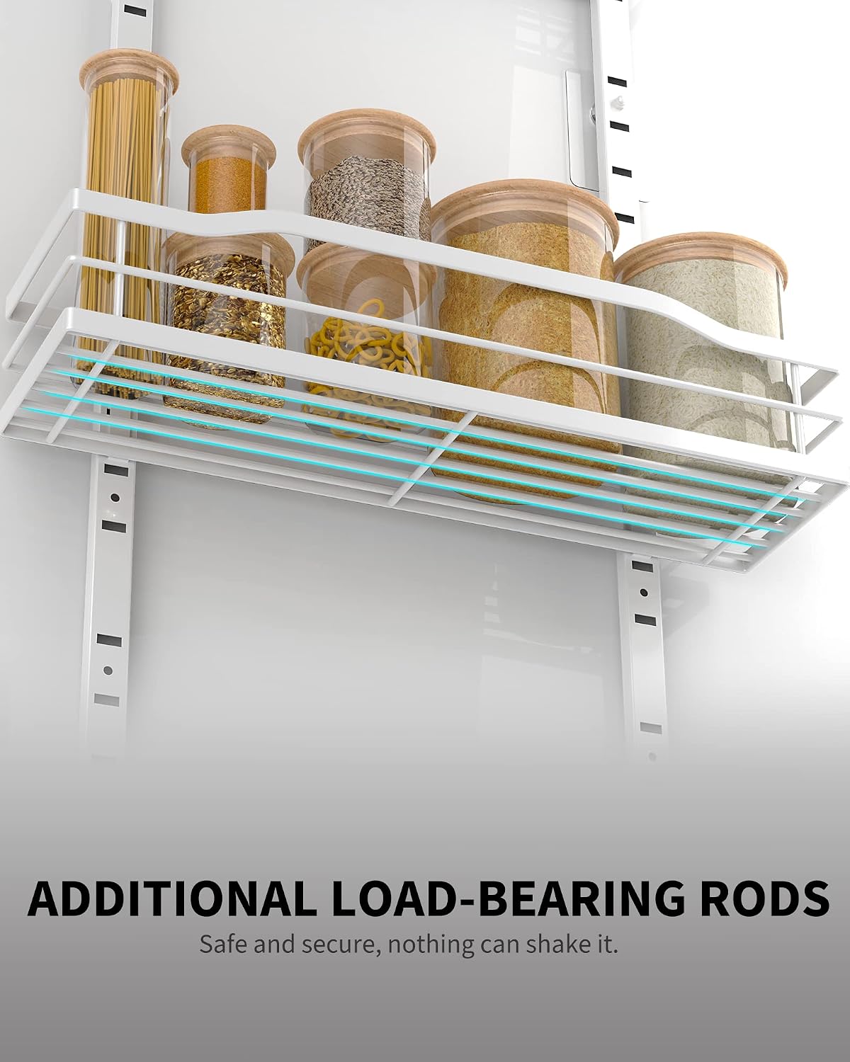 Adjustable 6-Tier Pantry Door Spice Rack Organizer — view 4