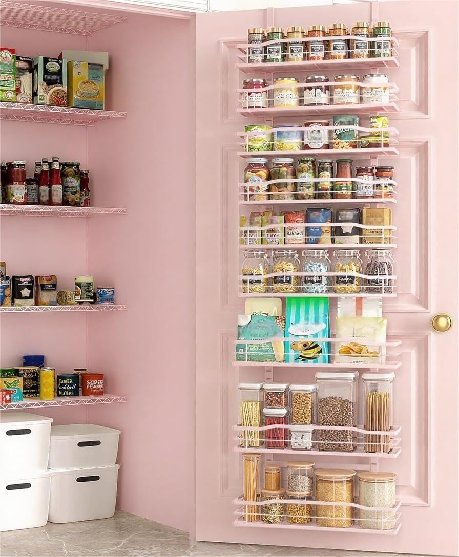 Adjustable 6-Tier Pantry Door Spice Rack Organizer — view 16
