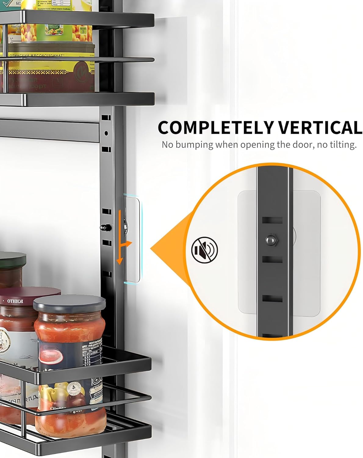 Adjustable 6-Tier Pantry Door Spice Rack Organizer — view 6