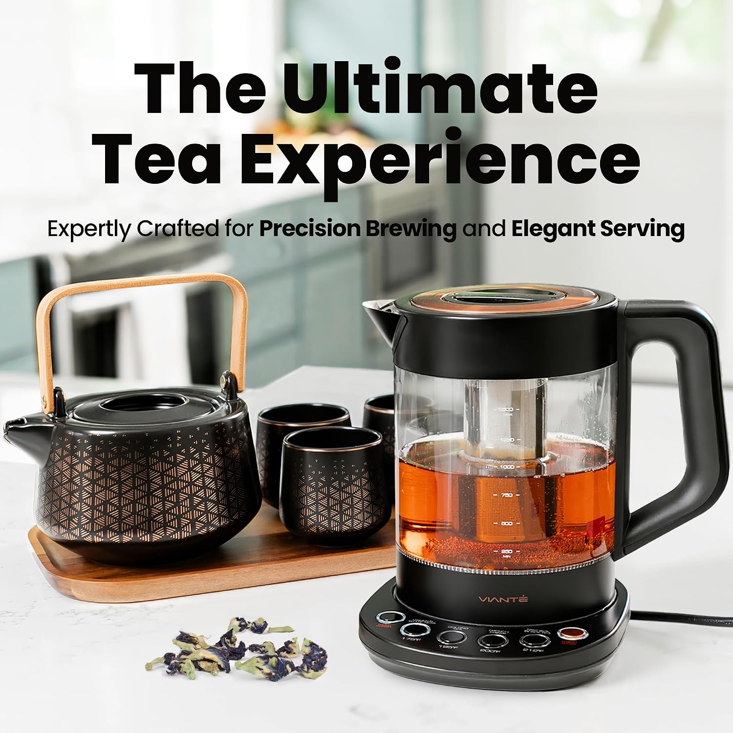 Viante Electric Kettle Porcelain Tea Set — view 2