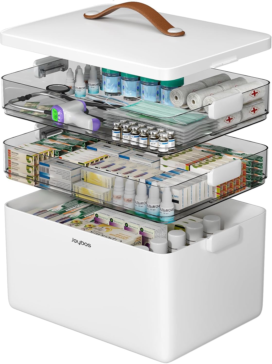 Joybos White Stackable First Aid Box