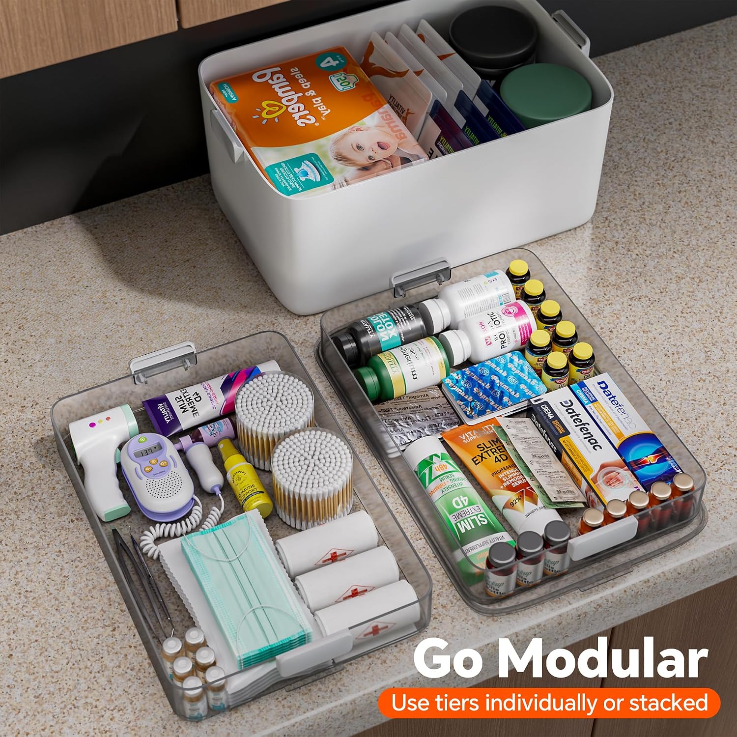 Joybos White Stackable First Aid Box - Hình 2
