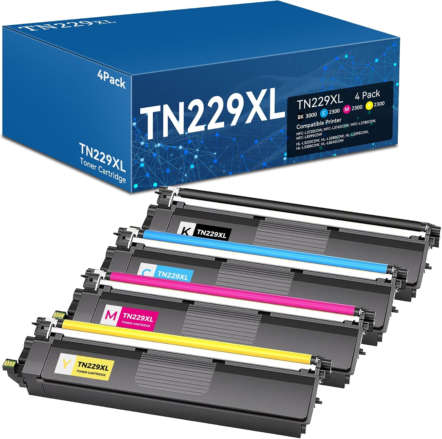 TN229 TN229XL 229XL Toner Cartridges MFC-L3780CDW MFC-L3720CDW HL-L3280CDW