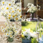 Artificial White Daisy Flower Bouquet - Hình 8