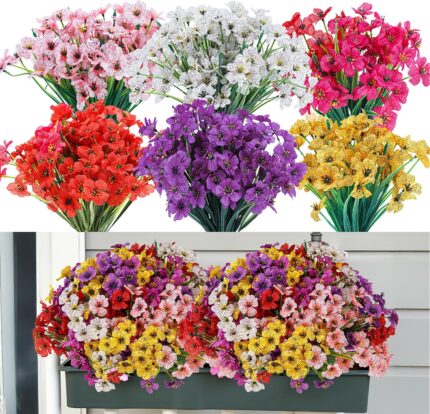 Vibrant Mixed Artificial Flower Bouquets