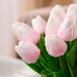 Lifelike Pink Artificial Tulips - Hình 3
