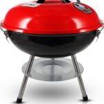 14.5-inch Portable Red Charcoal Kettle Grill