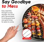 14.5-inch Portable Red Charcoal Kettle Grill - image 7