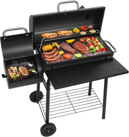 Outdoor Offset Smoker Charcoal Grill