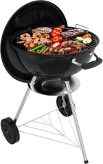 Portable 18-inch Black Kettle Charcoal Grill