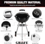 Portable 18-inch Black Kettle Charcoal Grill - image 8