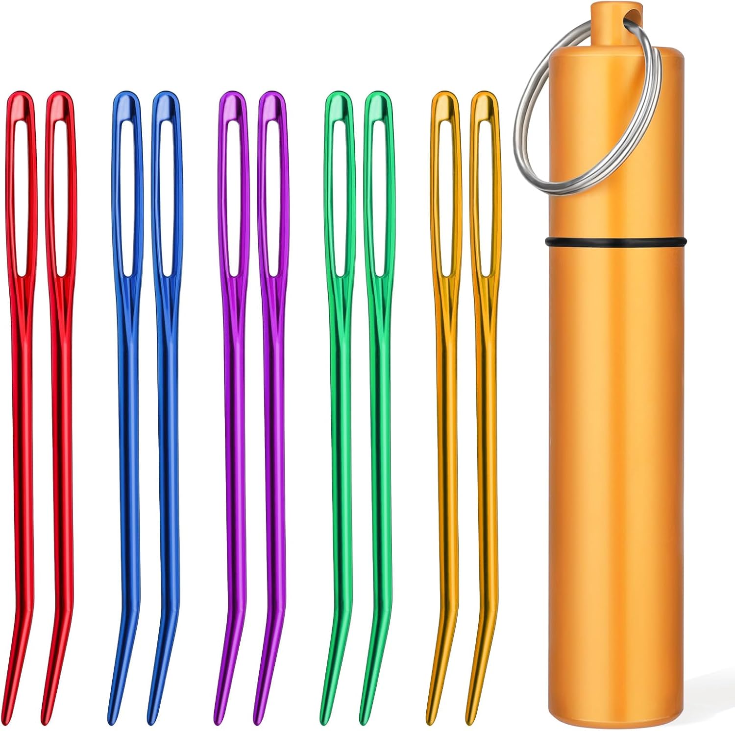 Colorful Bent Tip Darning Needle Set - Colorful Bent Tip Large-Eye