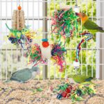 Vibrant Shredder Bird Toys with Loofah & Rattan Balls — view 3
