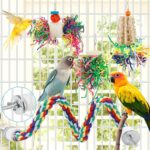 Vibrant Shredder Bird Toys with Loofah & Rattan Balls — view 4