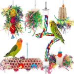 Vibrant Shredder Bird Toys with Loofah & Rattan Balls — view 7
