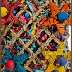 Woven Seagrass Foraging Bird Toy with Colorful Stars & Shredders — view 4