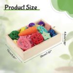 Natural Wood Foraging Bird Toy Box with Chewable Parrot Playthings — view 2